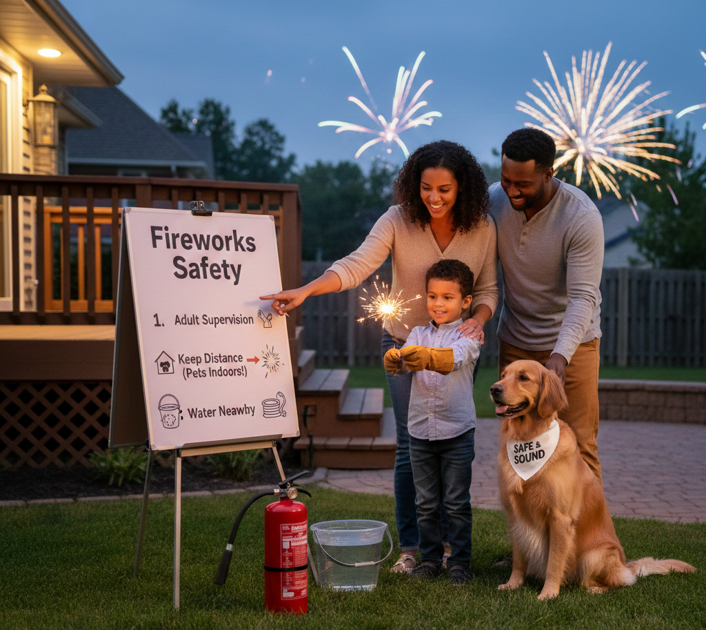 Fireworks Safety Tips for Families with Kids and Pets