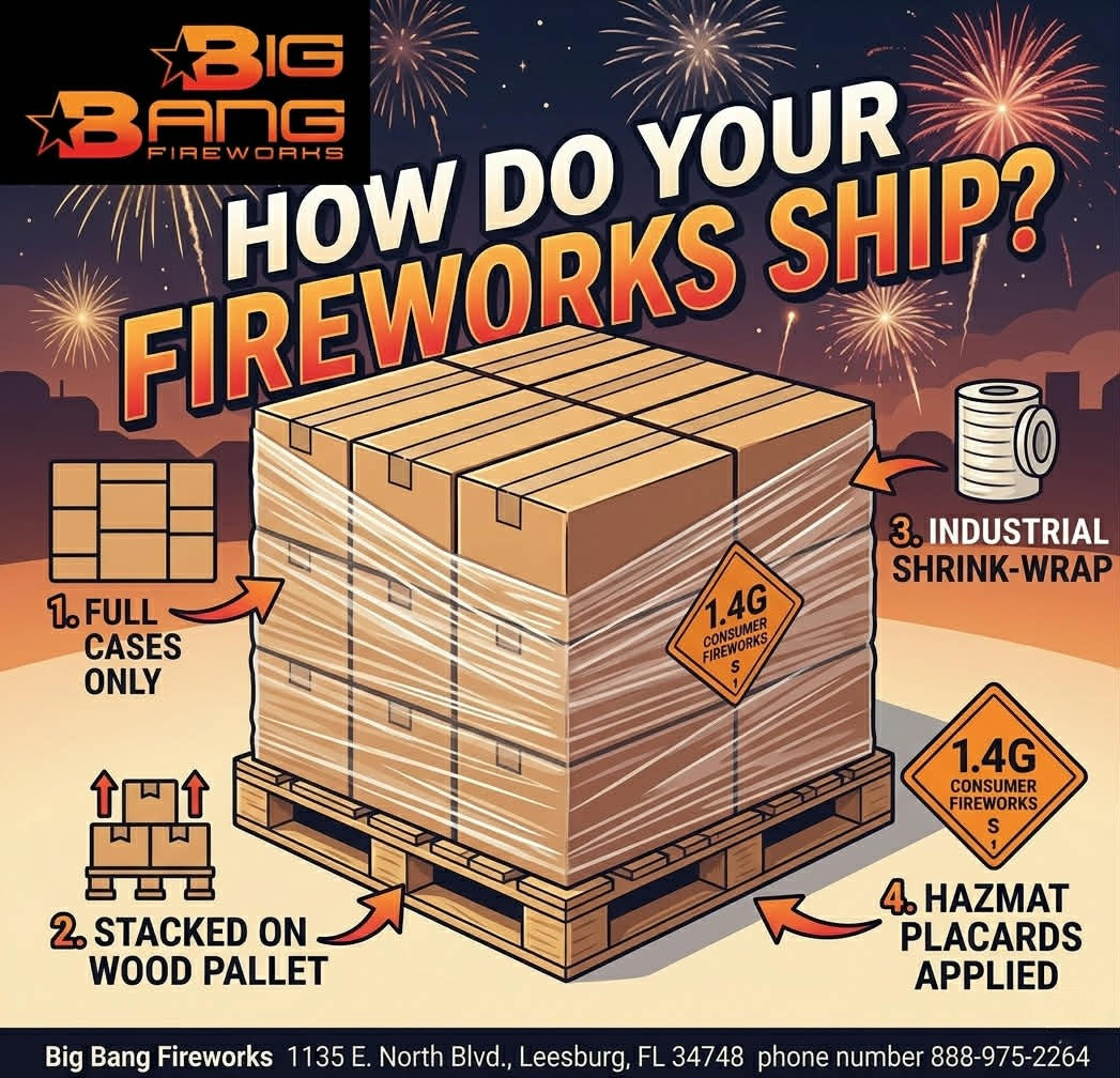 How do your fireworks ship?