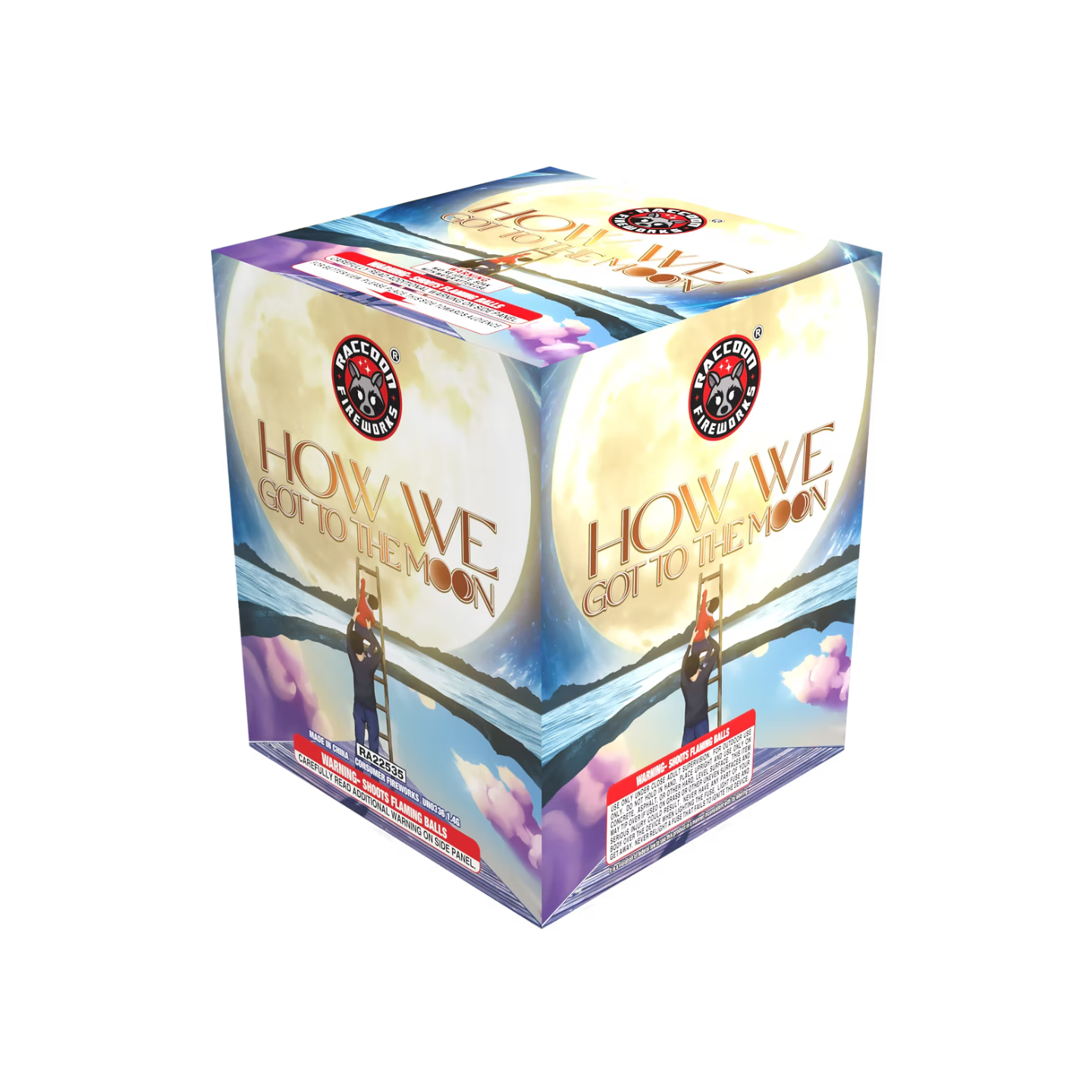 RACCOON® - HOW WE GOT TO THE MOON 16-SHOT 200G SILVER & STROBE CAKE