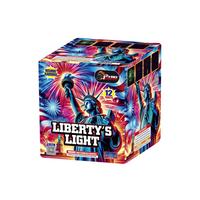 PYRO DEPOT® - LIBERTY’S LIGHT 12-SHOT CAKE