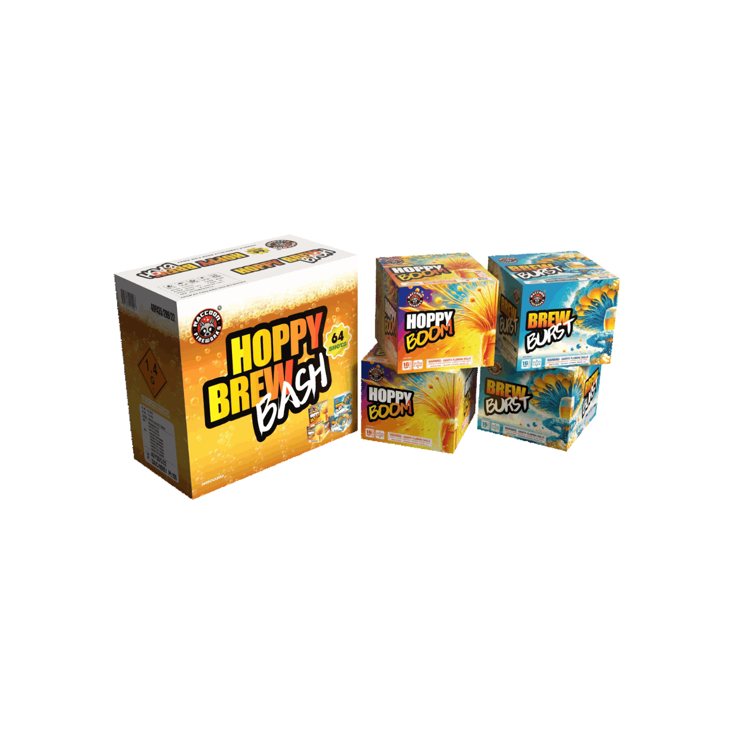 RACCOON® - HOPPY BREW BASH 16-SHOT TWIN-PACK 500G CAKE SET