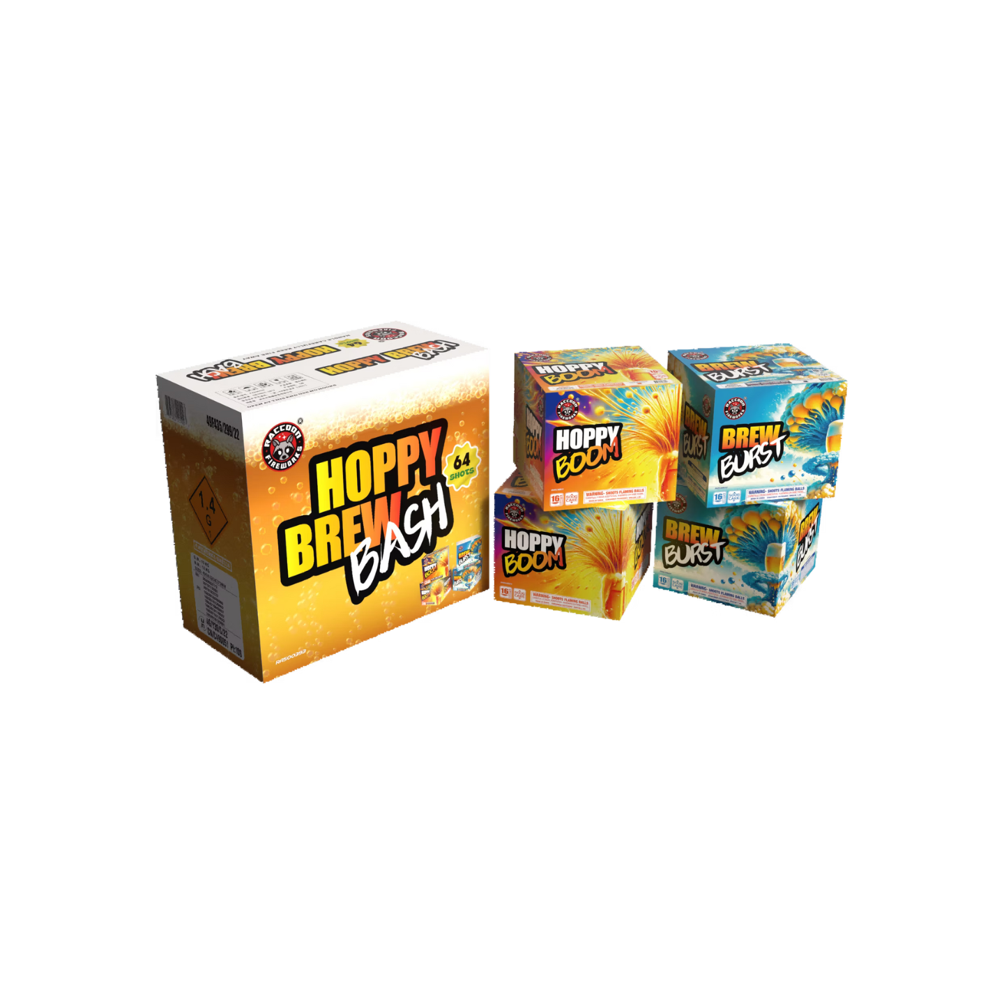 RACCOON® - HOPPY BREW BASH 16-SHOT TWIN-PACK 500G CAKE SET