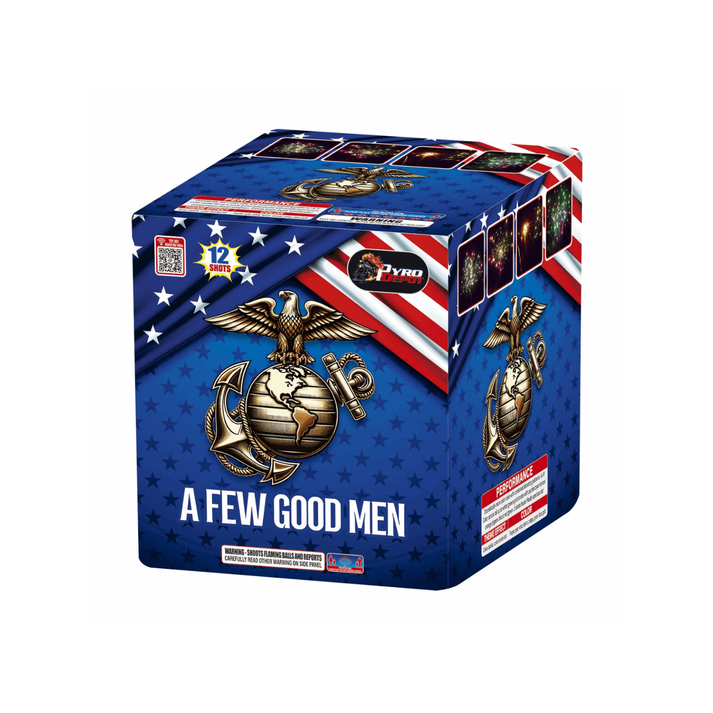 PYRO DEPOT® - A FEW GOOD MEN 12-SHOT 200G CAKE