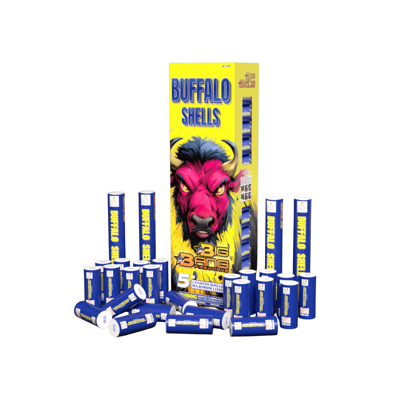BIG BANG® - BUFFALO SHELLS 5″ CANISTER SHELLS