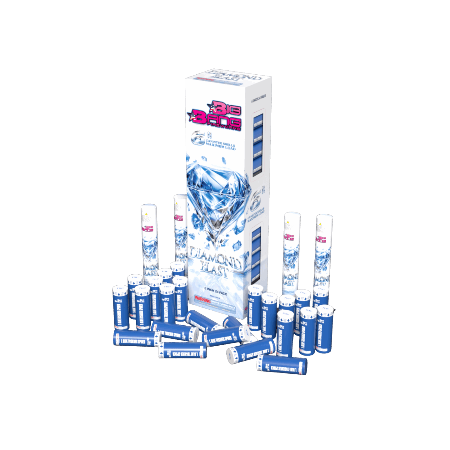 BIG BANG® - DIAMOND BLAST 24-SHOT 6" CANISTER SHELLS