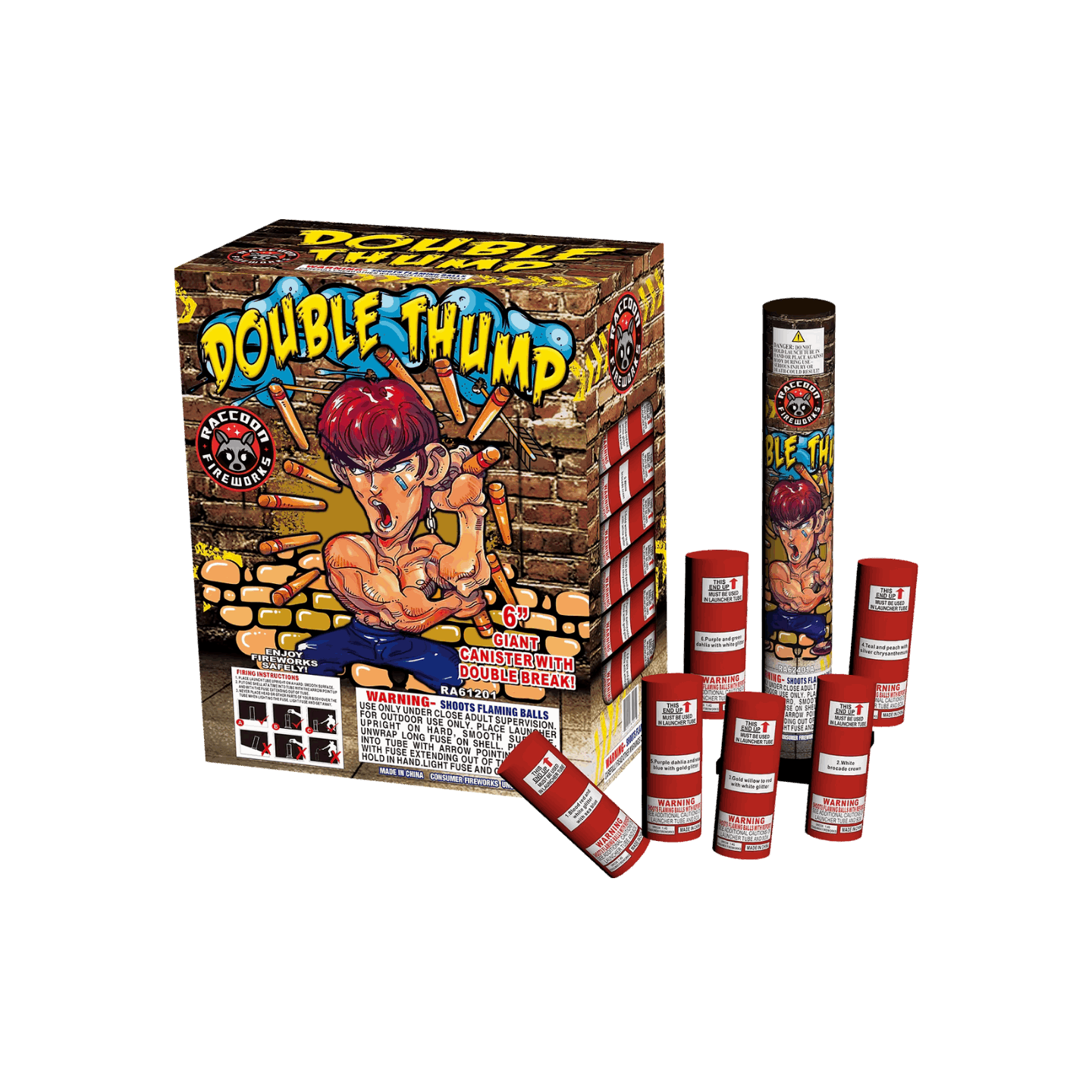 RACCOON® - DOUBLE THUMP 6″ CANISTER SHELLS