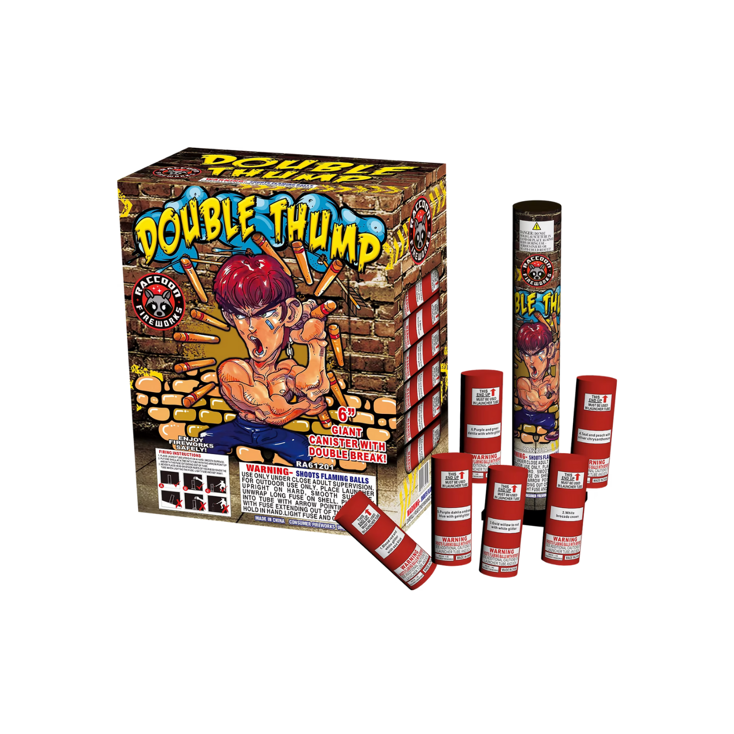 RACCOON® - DOUBLE THUMP 6″ CANISTER SHELLS