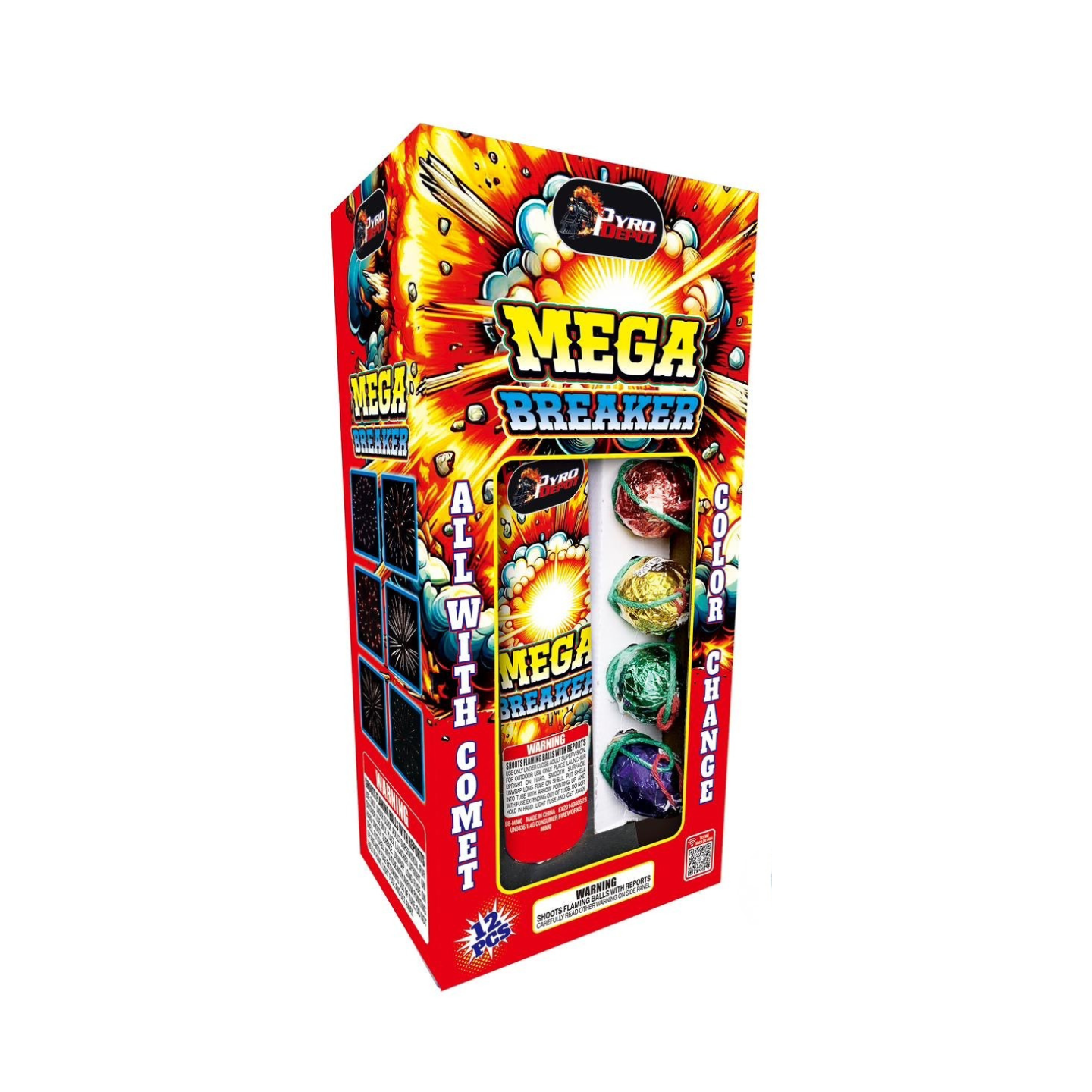 PYRO DEPOT® - MEGA BREAKER 1-3/4" PREMIUM BALL SHELL KIT