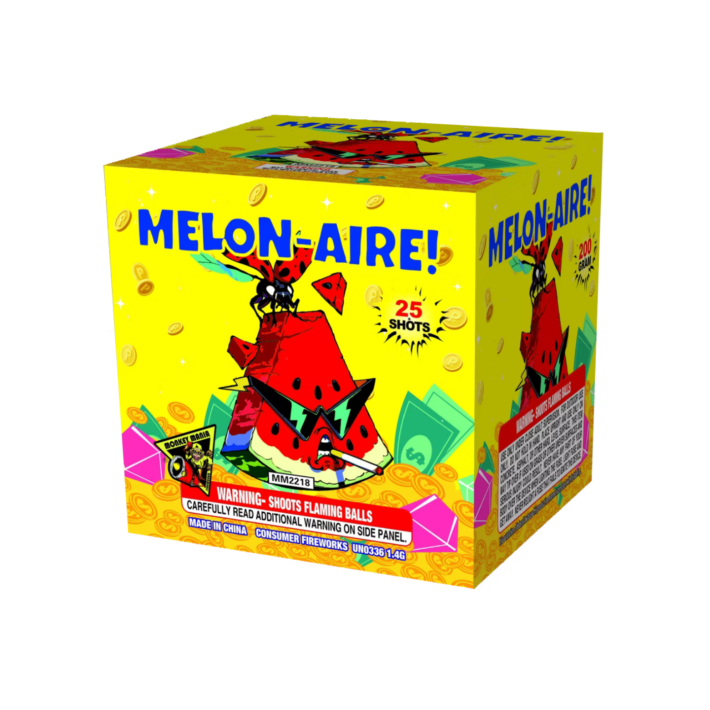 Monkey Mania® - MELON-AIRE 25 SHOT COLOR CAKE