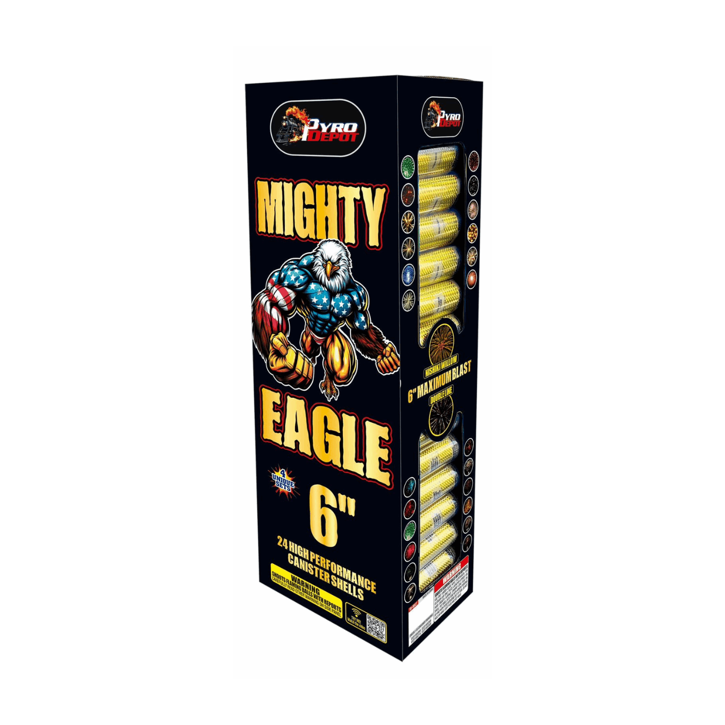 PYRO DEPOT® - MIGHTY EAGLE 6" CANISTER SHELLS