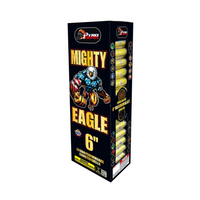PYRO DEPOT® - MIGHTY EAGLE 6" 24-SHOT PLATINUM CANISTER SHELL KIT