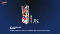 PYRO DEPOT® - HERO’S HALO 5" 24-SHOT CANISTER SHELL KIT