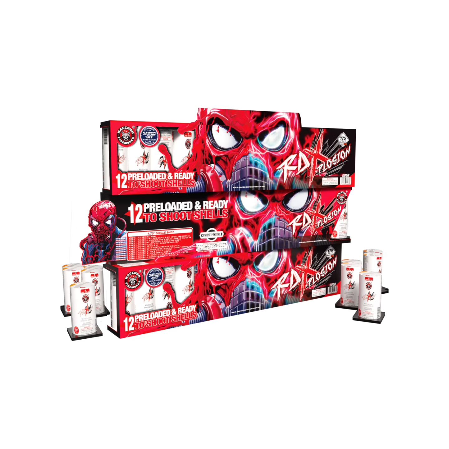 RACCOON® - RDXPLOSION 5″ CANISTER SHELLS – 12 SHOT