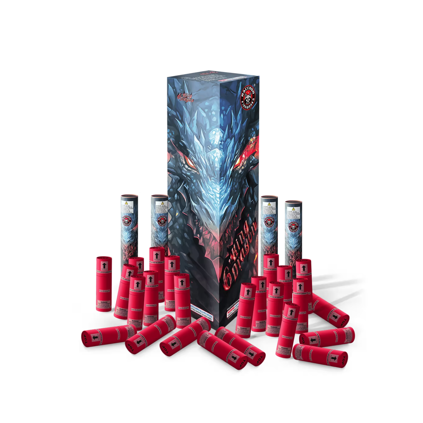 RACCOON® - KING DRAGON 6″ CANISTER SHELLS 24 SHOT