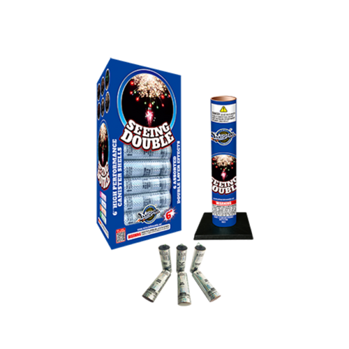 MIRACLE ® - SEEING DOUBLE 6″ LONG CANISTER SHELLS (6 SHOT)
