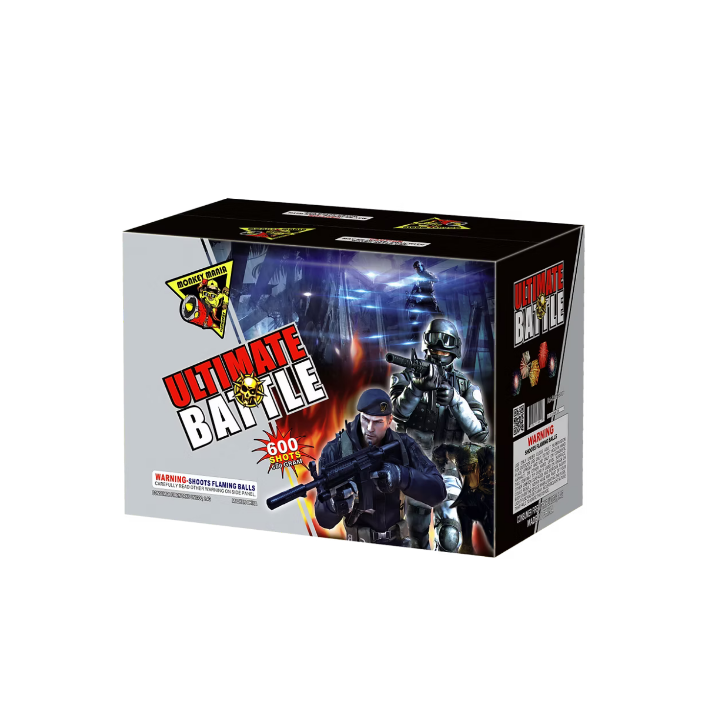 Monkey Mania® - ULTIMATE BATTLE 600 SHOT ROMAN CANDLE CAKE