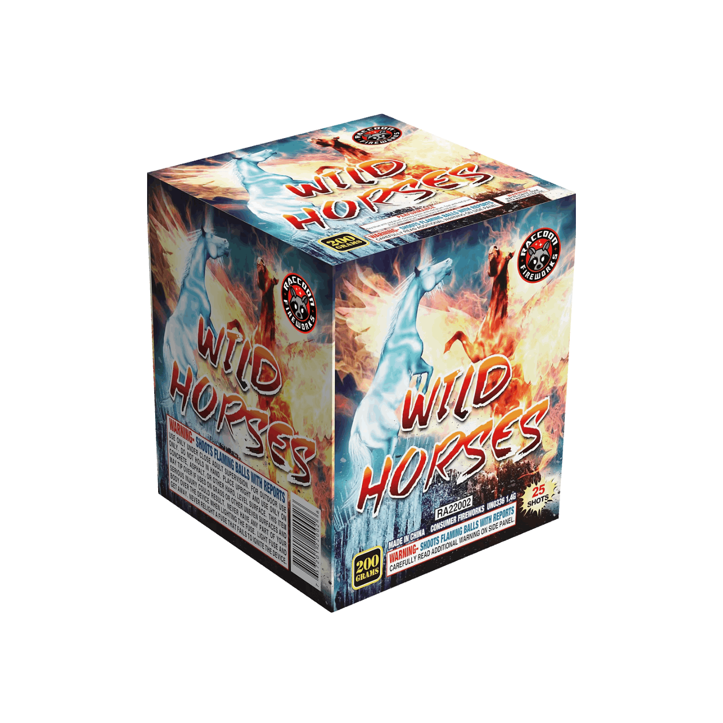 RACCOON® - WILD HORSES 25-SHOT 200G MULTI-COLOR CAKE