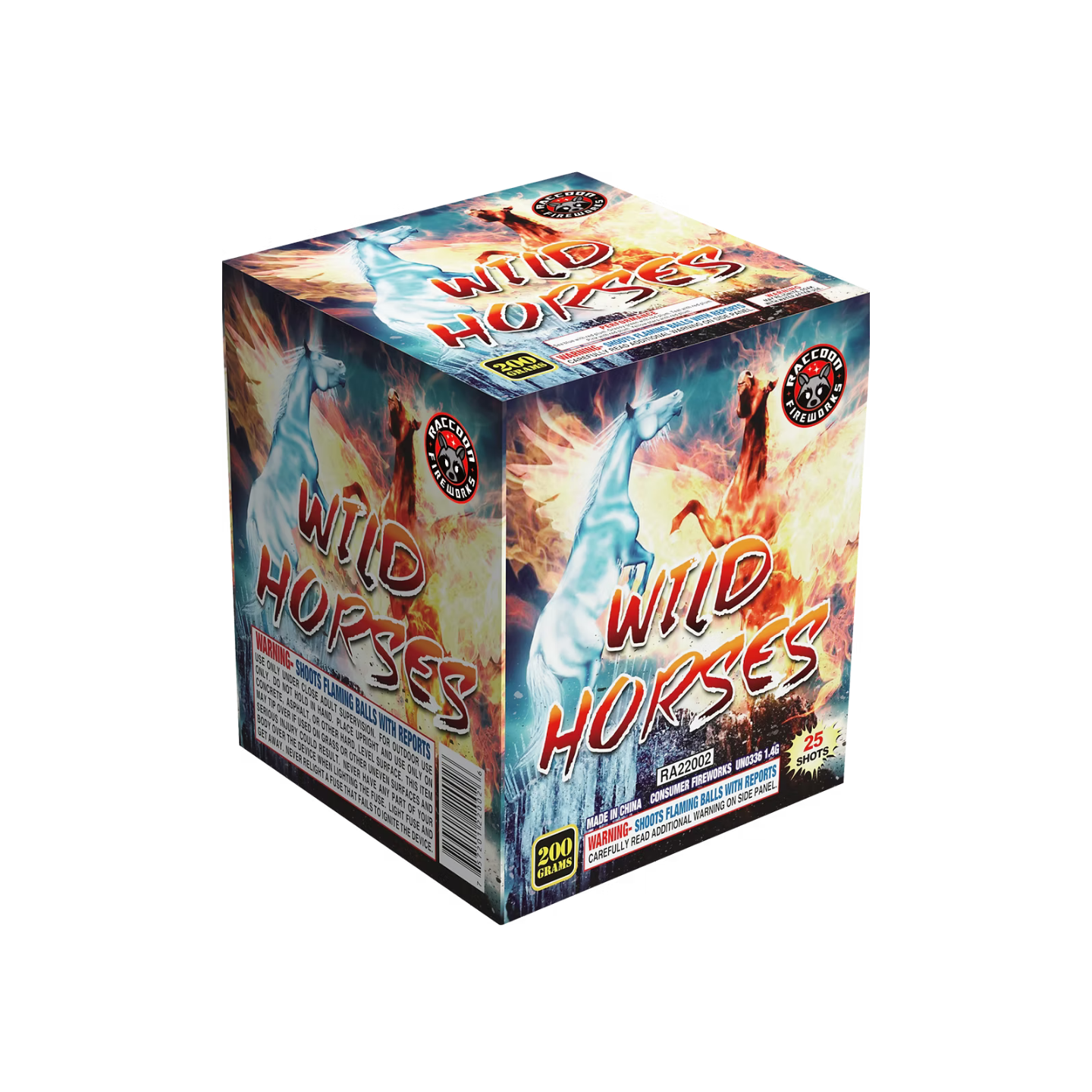 RACCOON® - WILD HORSES 25-SHOT 200G MULTI-COLOR CAKE